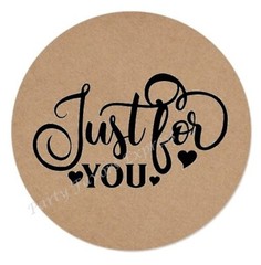 JUST FOR YOU KRAFT ENVELOPE SEALS LABELS STICKERS SMALL BUSINESS