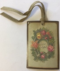 GOOD LUCK Scrappy Chic Vintage Tag(1pc) MAMBI•Victorian•Steampunk •Faded•Florals