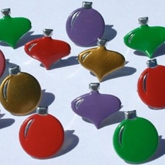 Christmas Ornaments, Scrapbook Brads, 12/pack – Eyelet Outlet #80A