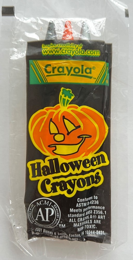 🎃rare VINTAGE Crayola HALLOWEEN CRAYONS 3 Special Edition Colors SEALED 🎃