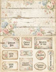 Shabby Chic Embellishments Junk Journal Scrapbook USA PICK A Set