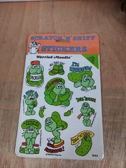 Vintage Worried Moodie Scratch And Sniff Stickers Dill Pickle Scented 1983 New