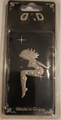 3D Diamond Beautiful Girl Metal Chrome car stickers( Gold Or Silver)