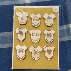 Baby Tshirt Scrapbook Embellishments Set Of 9 New Rainbow Approx 1×2 Inches
