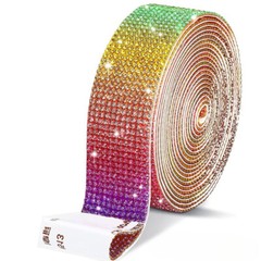 5X Glitter Self-Adhesive Rhinestone Tape Crystal Sticker Trim Diamond Ribbon DIY