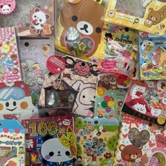 RARE Kawaii Sticker Flakes San X Sanrio Japan 12 Pieces Mix Grab Bag Lot