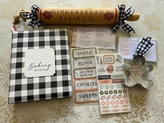 RECOLLECTION 179 PC BAKING RECIPE PLANNER KIT WALL ART ROLLING PIN ~ NEW