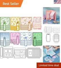 Versatile 8 Piece Metal Die Set: Perfect for Creative Card Making & Journals