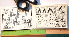 HORSE PUZZLES 1 VINTAGE 1993 RARE STICKER BOOKLET COLLECTOR’S ITEM 90s ANIMALS