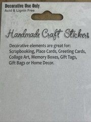 Handmade Craft Stickers Doves Flowers In Vase Acid Lignin Free