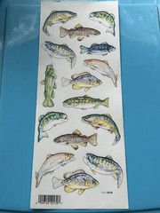 Vintage Paper Studio Stickabilities Fish Large Stickers Sheets 1 Sheet ￼