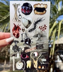 Creepycore 6 Sticker Sheets Scarycute Gothic Insects Horror Theme