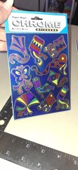 Vintage Stickers Chrome Kites Paper Magic 2 Sht 1 Pkg