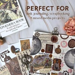 411 Vintage Washi Stickers & 20 Scrapbook Papers – Ephemera for Lost Treasures