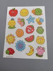 VTG Hallmark Sticker Sheets Lot Of 6 Colorful Strawberry Snail Sunshine Flowers
