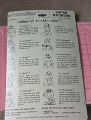 Vintage MOODIES SUPER STICKERS Happy Moodies prism Large Sheet Decal Specialties