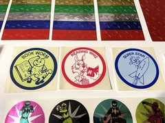 Vintage Sticker LOT – Foil Power Rangers, Stars & Christmas – 1980s 1990s
