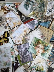 100+ piece ( Mini Cuts ) Lot Junk Journal Ephemera read description KIT