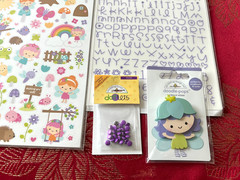 #605 – FAIRY GARDEN DOODLEBUG STICKERS & BRADS ALPHABET LETTERS