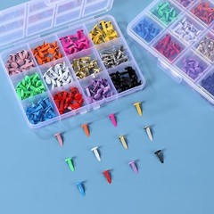 180pcs Brads for Paper Crafts，12 Colors Brads Paper Fasteners Metal Paper Fasten