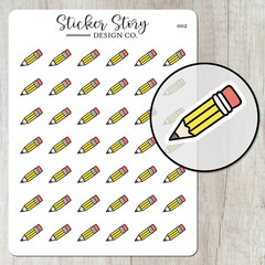 Writing Pencil Planner Stickers