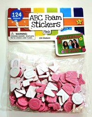NEW-Set Of 6 Packs Of ALPHABET Stickers/Stencils/Foam Stickers For Scrapbooking