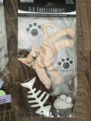 Lot of 5 Adorable Jolee’s boutique Etc Cat stickers scrapbook