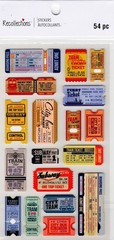 Transportation Tickets, 3D scrapbook stickers, 4×7″ – Recollections #751185