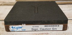 WOOD WOODEN PAPER CUTTING BLADE DIE CAUTION SIGN FITS ACCUCUT SYS READ