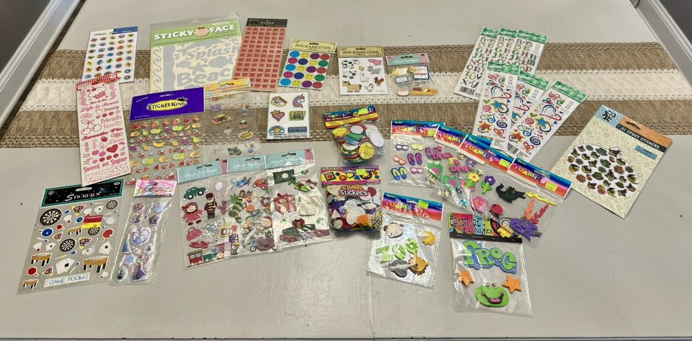 Huge Vintage Sticker LOT New package 30 Jolee’s Boutique Scrapbook Foam Scented