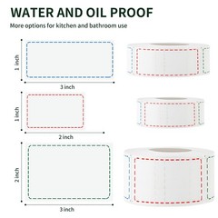 1000 Removable Freezer Labels, 1×2 inches Water Oil Waterproof No Residue Kit…