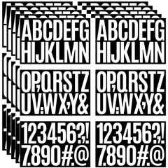 480 Pcs Waterproof 3″ Vinyl Alphabet & Number Stickers – Self-Adhesive, White