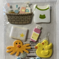 Jolee’s Bath Time Baby Tub Toys Towel Soap Foam Scrapbooking Stickers Retired