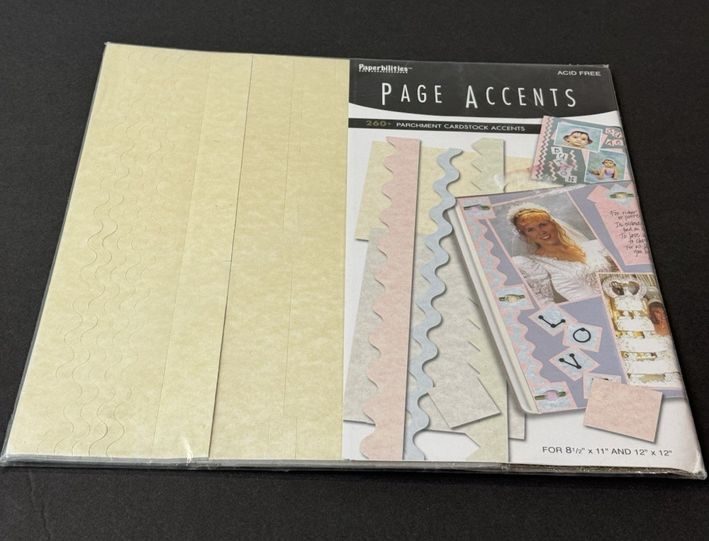 VTG 2003 Westrim Crafts Paperabilities Page Accents 206+ Parchment Scrapbook NOS