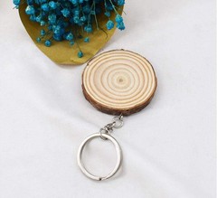 20 Unfinished Wood Slices Hand-painted Wooden Keychain Vintage DIY Wooden Car…