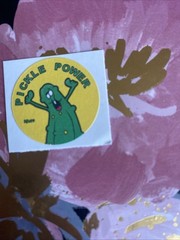 WW Small Scratch N Sniff Sticker Mod Pickle Power Dill Pickle Scented