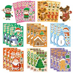 Holiday Themed Puzzle Stickers Set Creative Face Design Activity Ages 5 12 Years