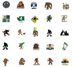Sticker Bigfoot Sasquatch Legend Decal Vinyl Outdoors Pack Lot 50pcs (0018 #2)