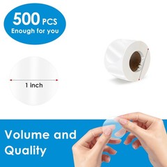 500 Pcs 1 Inch Clear Round Envelope Seals Stickers for Mailing Retail Package