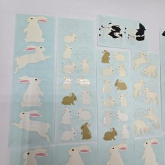 Vtg 90s Mrs. Grossman’s Stickers Lot Animals Cow Bunny Rabbit Easter Spring