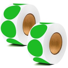 1 Inch Dot Stickers Green Circle Round Coding Labels, Blank Color Sticky Dots…