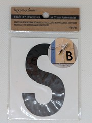 RECOLLECTIONS Craft It Removable Monogram Stickers, A B K S – 5 pcs – BLACK