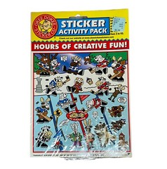 Okie Dokee Sticker Activity Pack 2 Sheets Monsters Hockey Reusable