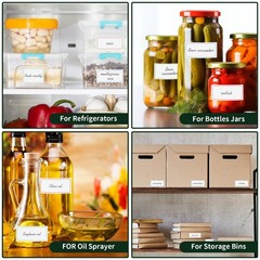 1000 Removable Freezer Labels, 1×2 inches Water Oil Waterproof No Residue Kit…
