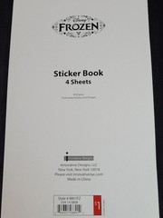 Disney Frozen Sticker Book 4 Sheets with 300 Stickers Elsa Anna Glittery A6