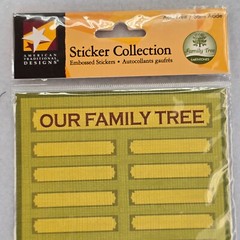 American Traditional Designs Family Tree Stickers Embossed Ancestry Genealogy