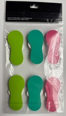 The Paper Studio La Petites Flip Flop Stickers – New, Never Used 6 pc Pink,Green
