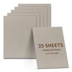 25 PCS Chipboard Sheets 8.5×11 Inch 40PT Chip Board Book Binding Scrapbook