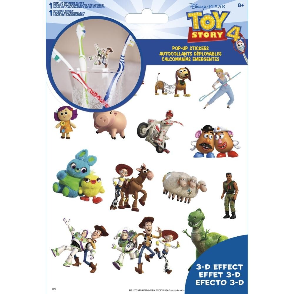 Toy Story 4 Pop Up Stickers – 2 Sheet