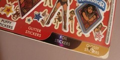 WONDER WOMAN sticker book 150 puffy, glitter, foil, glossy stickers 4 sheets NEW